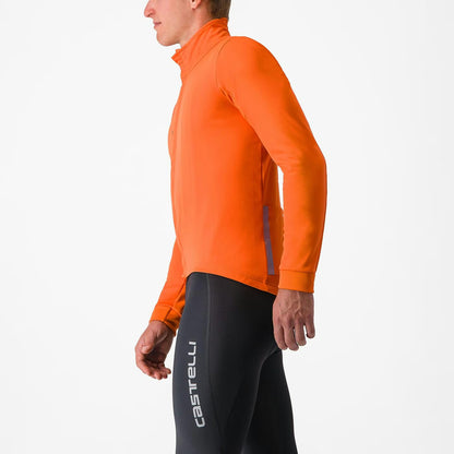 Castelli Entrata Jacket Men's Red Orange/Metal Brown - Image 3
