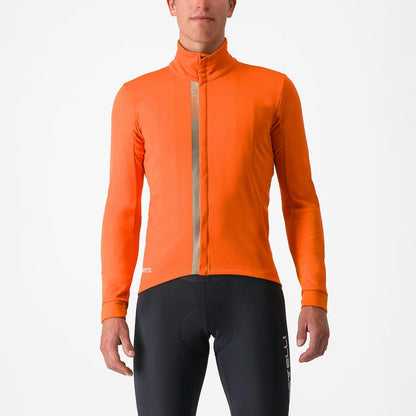Castelli Entrata Jacket Men's Red Orange/Metal Brown - Image 1