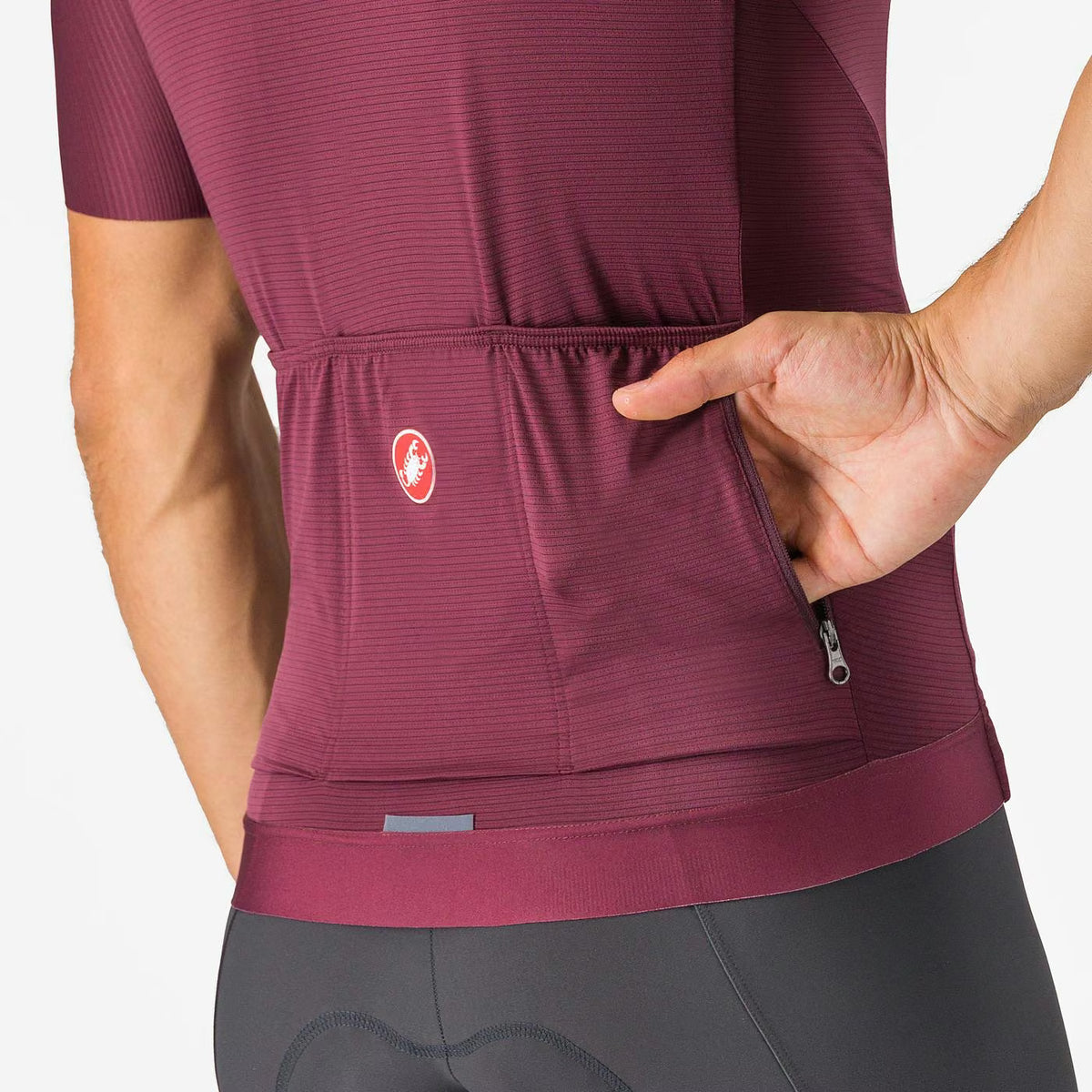 Castelli Espresso Men's Jersey Deep Bordeaux/Silver Moon - Image 4