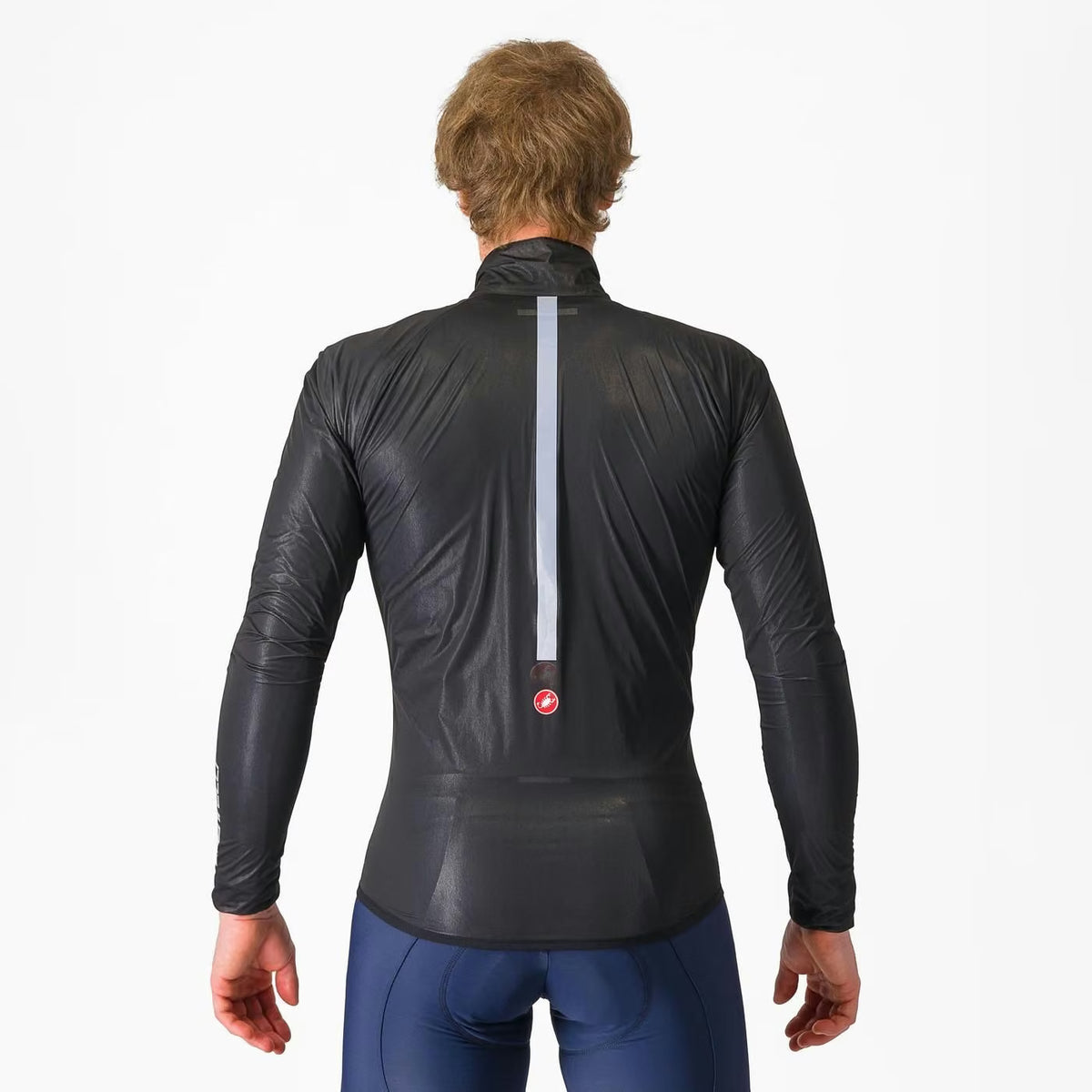 Castelli Squall Shell Jacket Men's Light Black / Silver Gray - Image 2