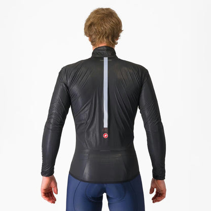 Castelli Squall Shell Jacket Men's Light Black / Silver Gray - Image 2