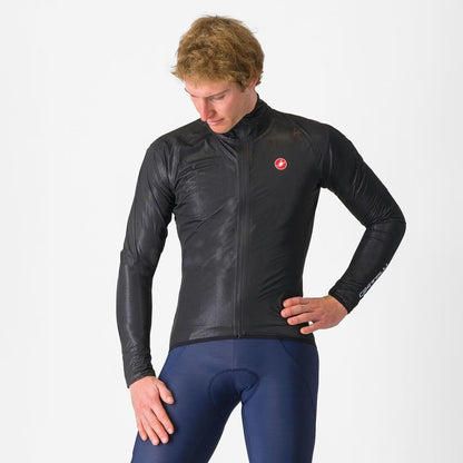 Castelli Squall Shell Jacket Men's Light Black / Silver Gray - Image 1