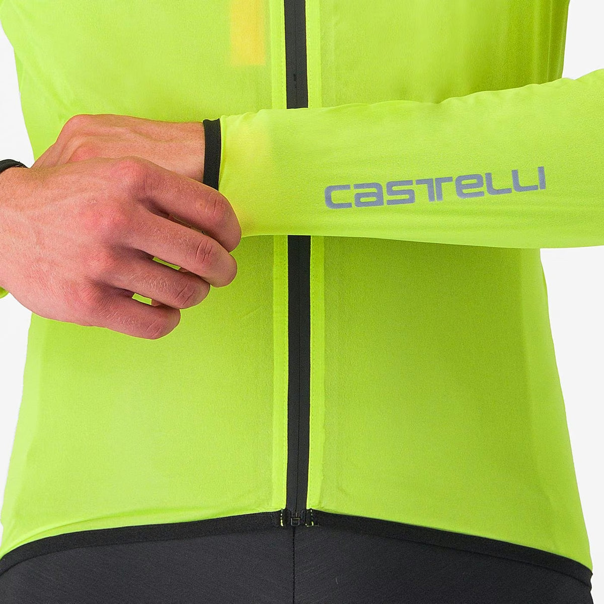 Castelli Squall Shell Jacket Men's Electric Lime - Image 4