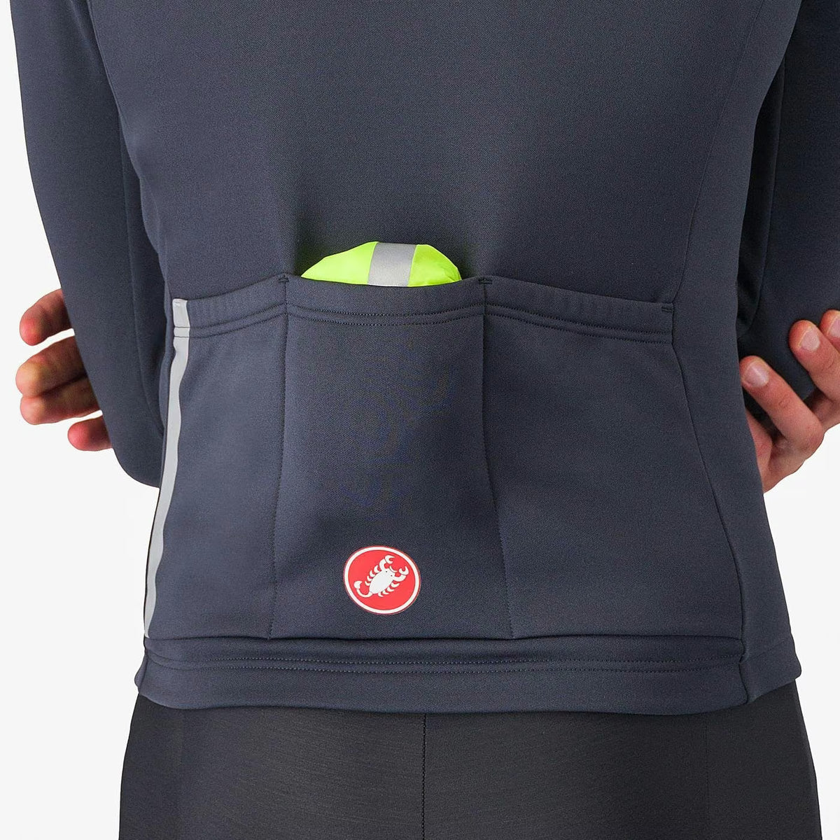 Castelli Squall Shell Jacket Men's Electric Lime - Image 6