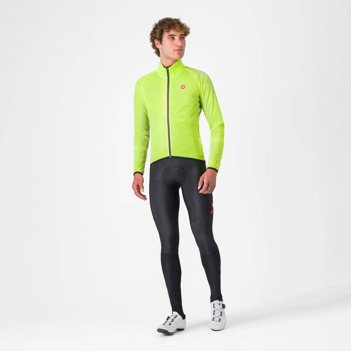 Castelli Squall Shell Jacket Men's Electric Lime - Image 7
