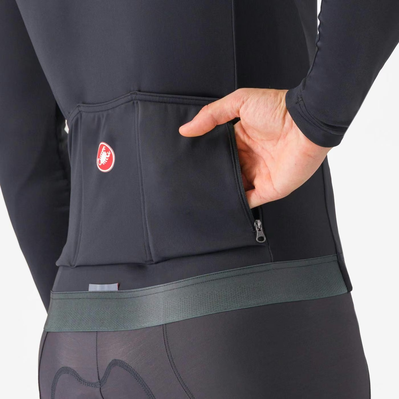 Castelli Espresso Thermal Jersey Men's Light Black - Image 4