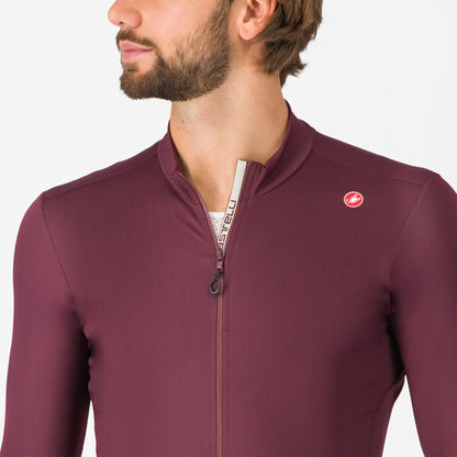 Castelli Espresso Thermal Jersey Men's Deep Bordeaux - Image 3