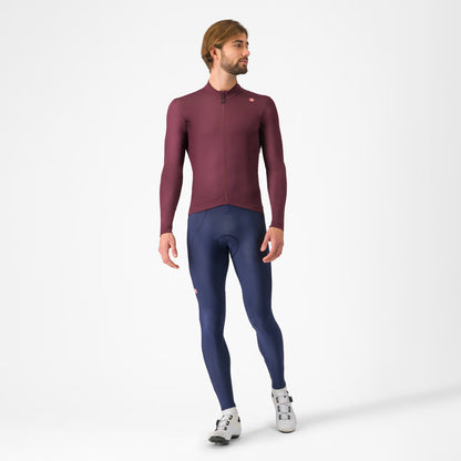 Castelli Espresso Thermal Jersey Men's Deep Bordeaux - Image 6