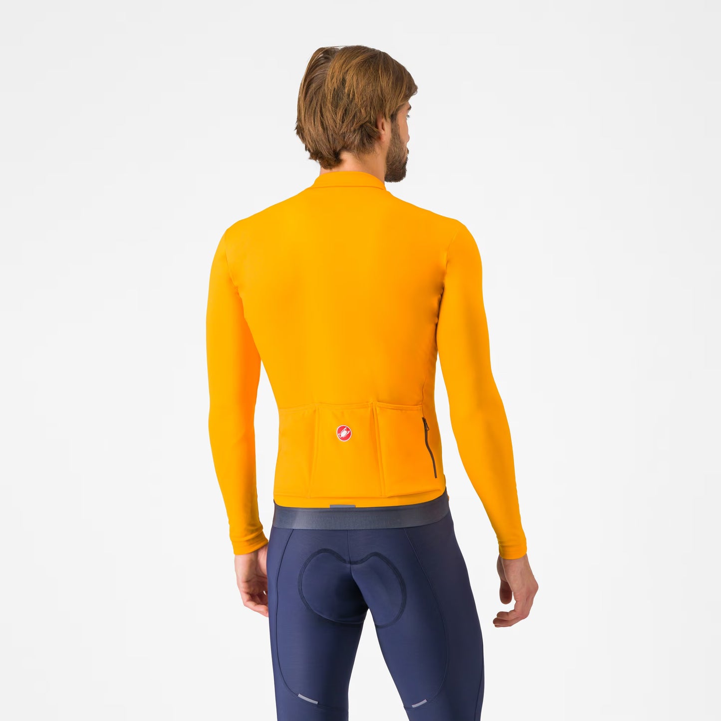 Castelli Espresso Thermal Jersey Men's Vivid Orange - Image 2
