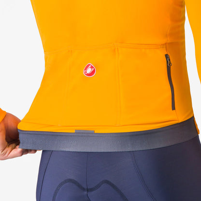 Castelli Espresso Thermal Jersey Men's Vivid Orange - Image 6