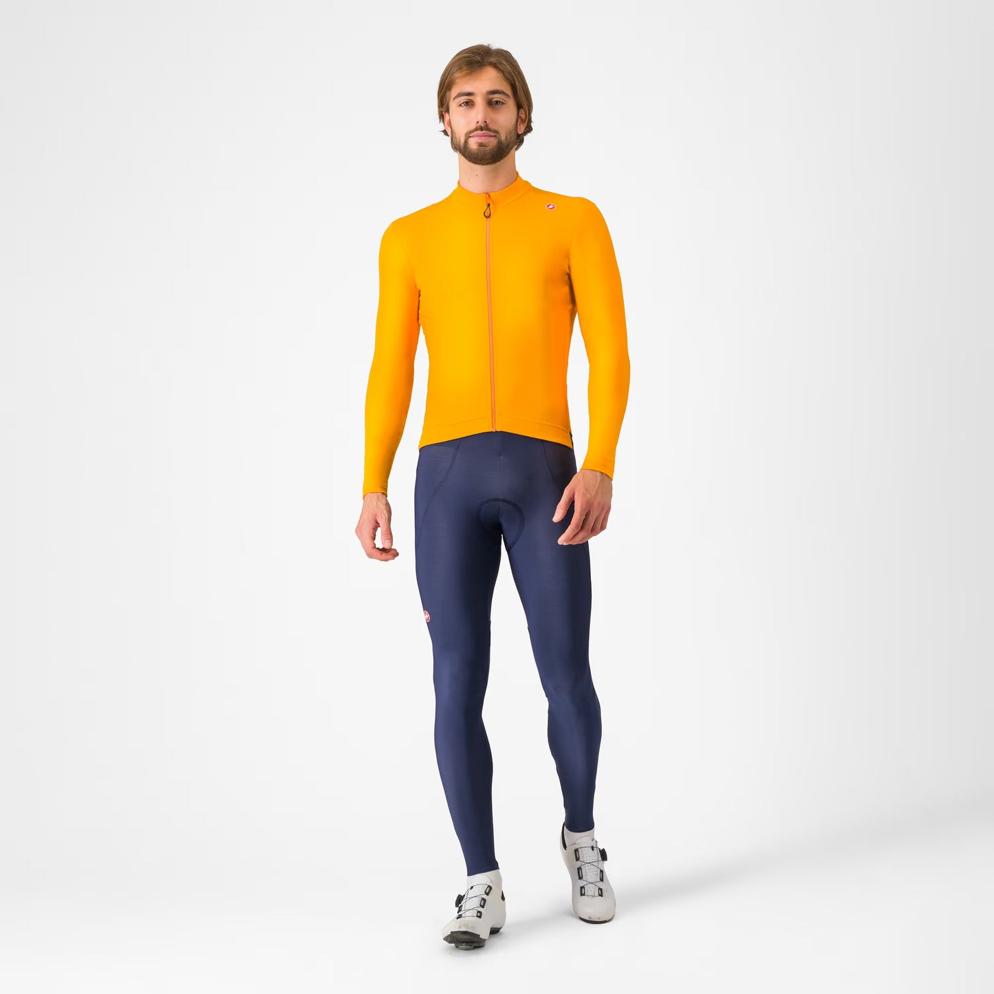 Castelli Espresso Thermal Jersey Men's Vivid Orange - Image 7