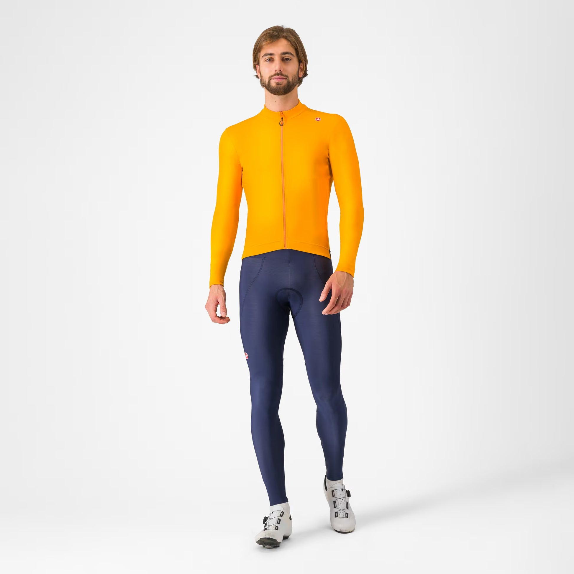 Castelli Espresso Thermal Jersey Men's Vivid Orange - Image 7