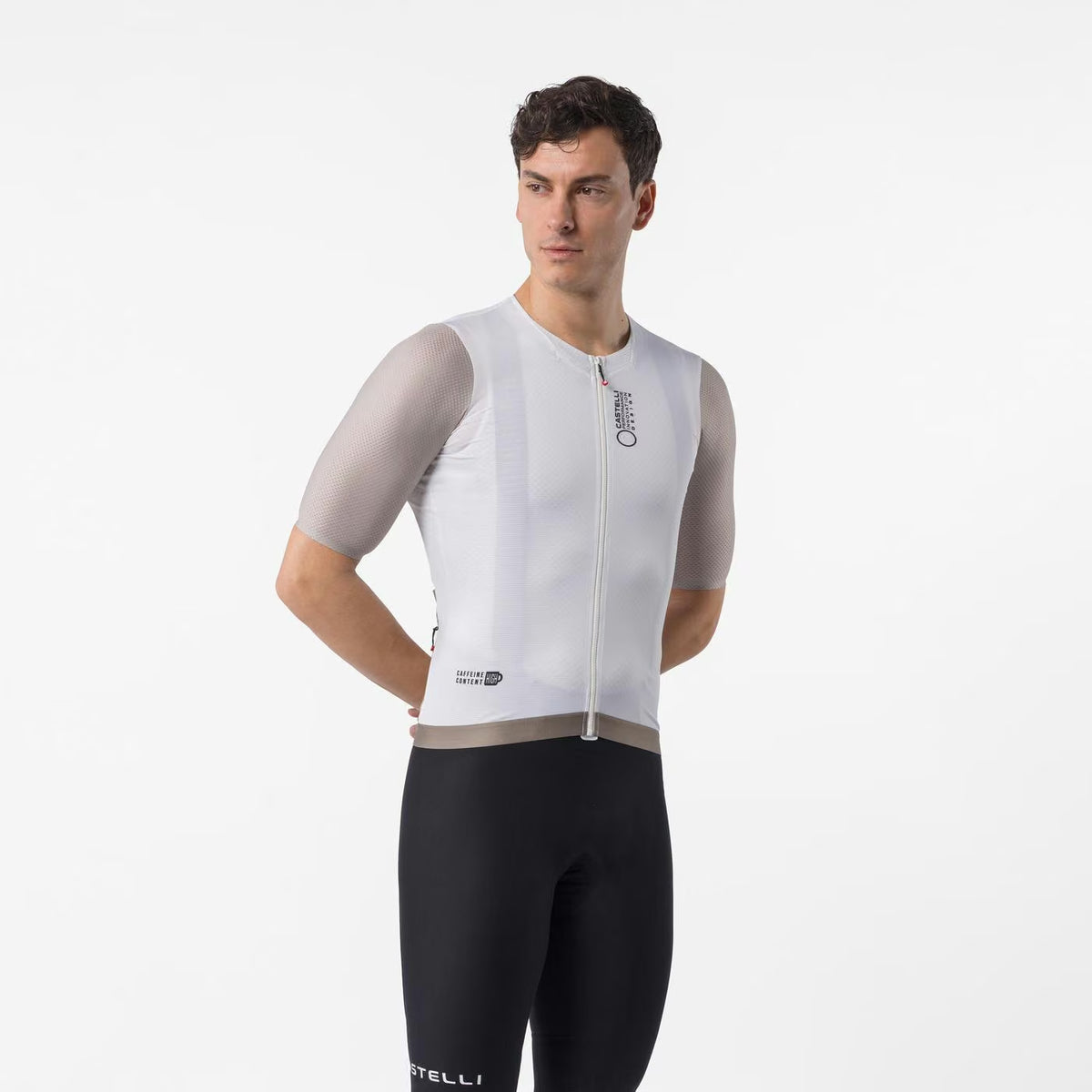 Castelli Corretto Jersey Men's Ivory/Clay-Black - Image 1