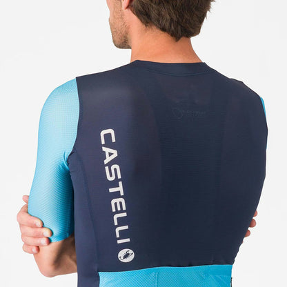 Castelli Corretto Jersey Men's Belgian Blue/Neon Cobalt-Whit - Image 5