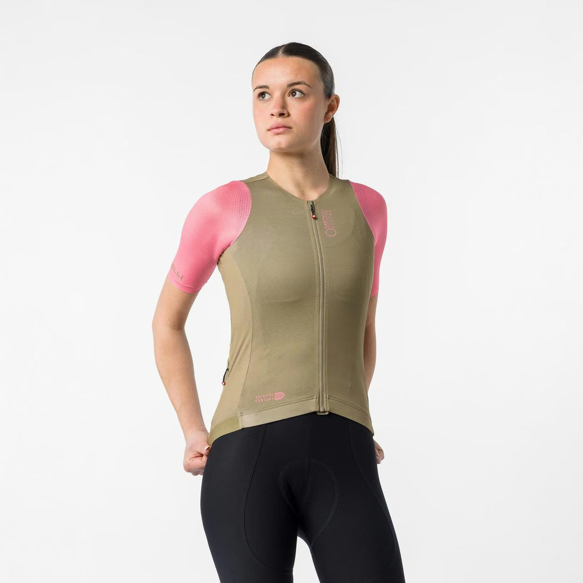 Castelli Corretto Jersey Women's Elmwood/Rosa Giro - Image 1