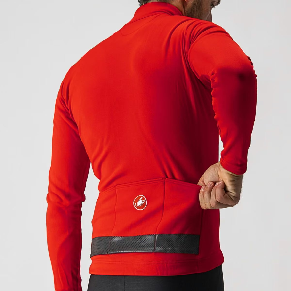 Castelli Puro 3 FZ Jersey Men's Red/Black Reflex - Image 3