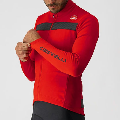 Castelli Puro 3 FZ Jersey Men's Red/Black Reflex - Image 5