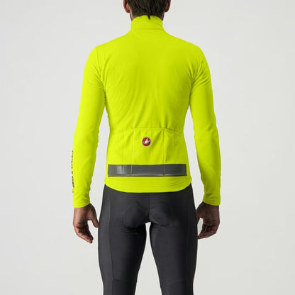 Castelli Puro 3 FZ Jersey Men's Electric Lime/Silver Reflex - Image 2