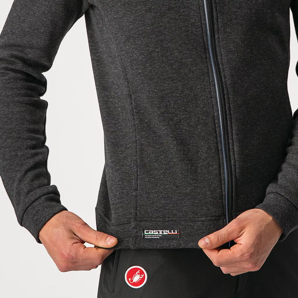 Castelli Milano Full Zip Fleece Men's Light Black - Image 3