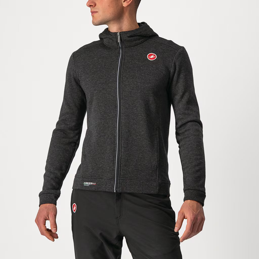 Castelli Milano Full Zip Fleece Men's Light Black - Image 1