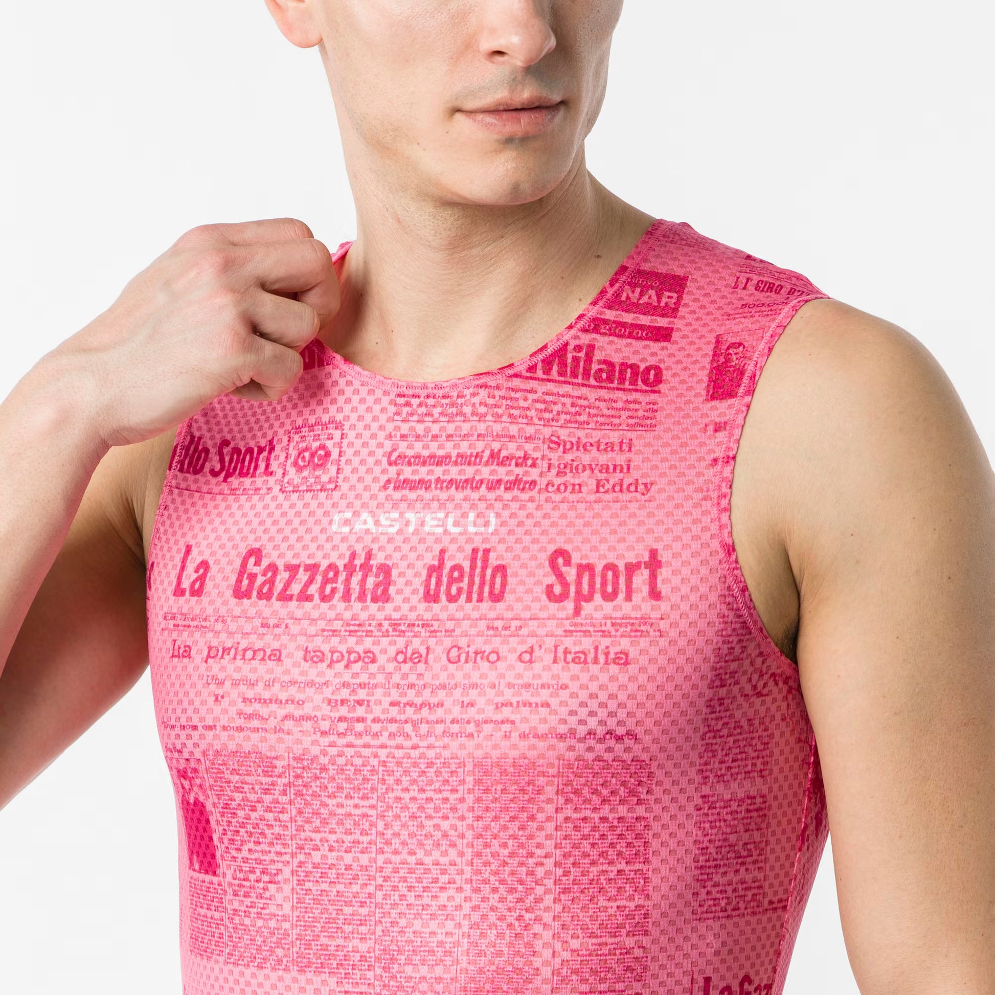 Castelli Gazzetta Dello Sport Rosa Giro Baselayer Men's - Image 3