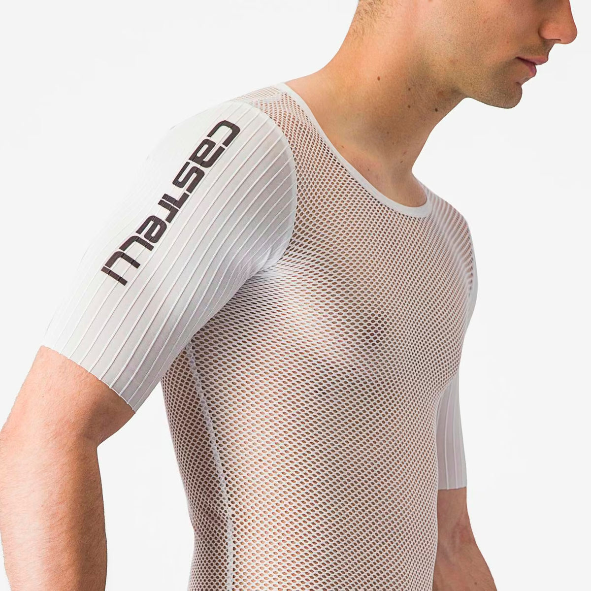 Castelli Bolero Mesh Short Sleeve Baselayer Men's White - Image 6