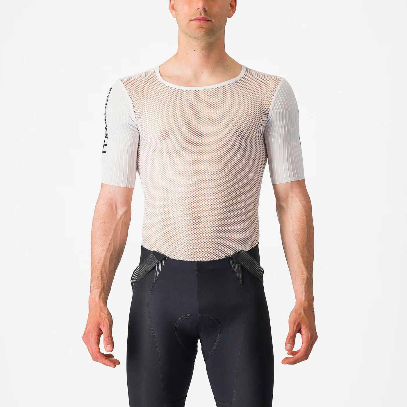 Castelli Bolero Mesh Short Sleeve Baselayer Men's White - Image 1