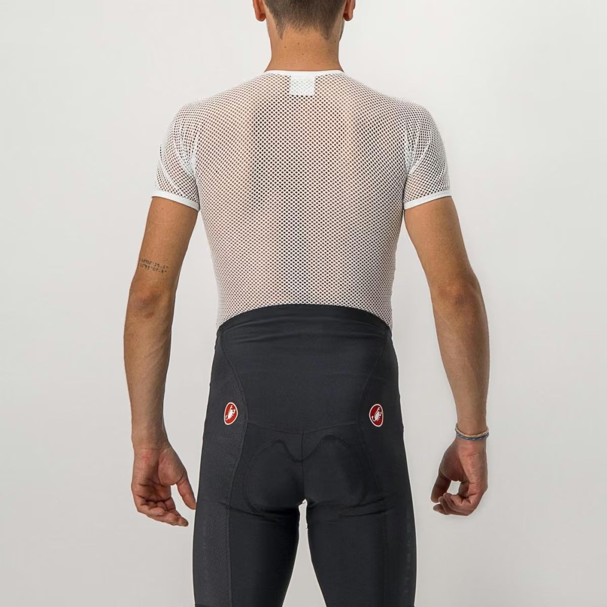 Castelli Bolero Mesh Short Sleeve Baselayer Men's White - Image 8