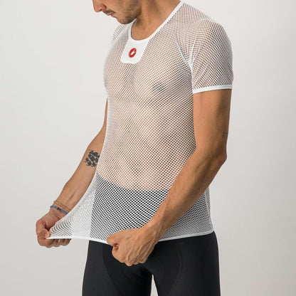 Castelli Bolero Mesh Short Sleeve Baselayer Men's White - Image 9