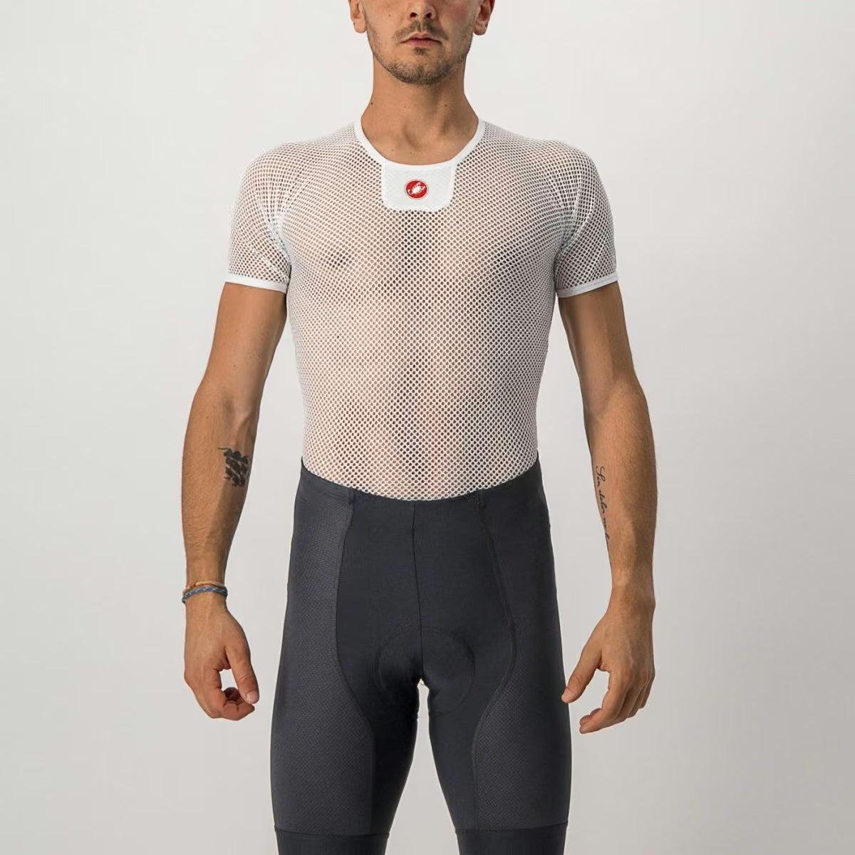 Castelli Bolero Mesh Short Sleeve Baselayer Men's White - Image 7