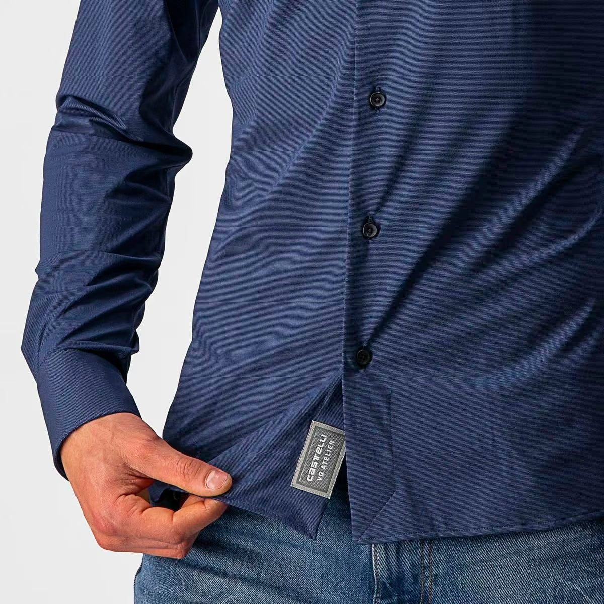Castelli VG Button Shirt Men's Indigo - Image 3