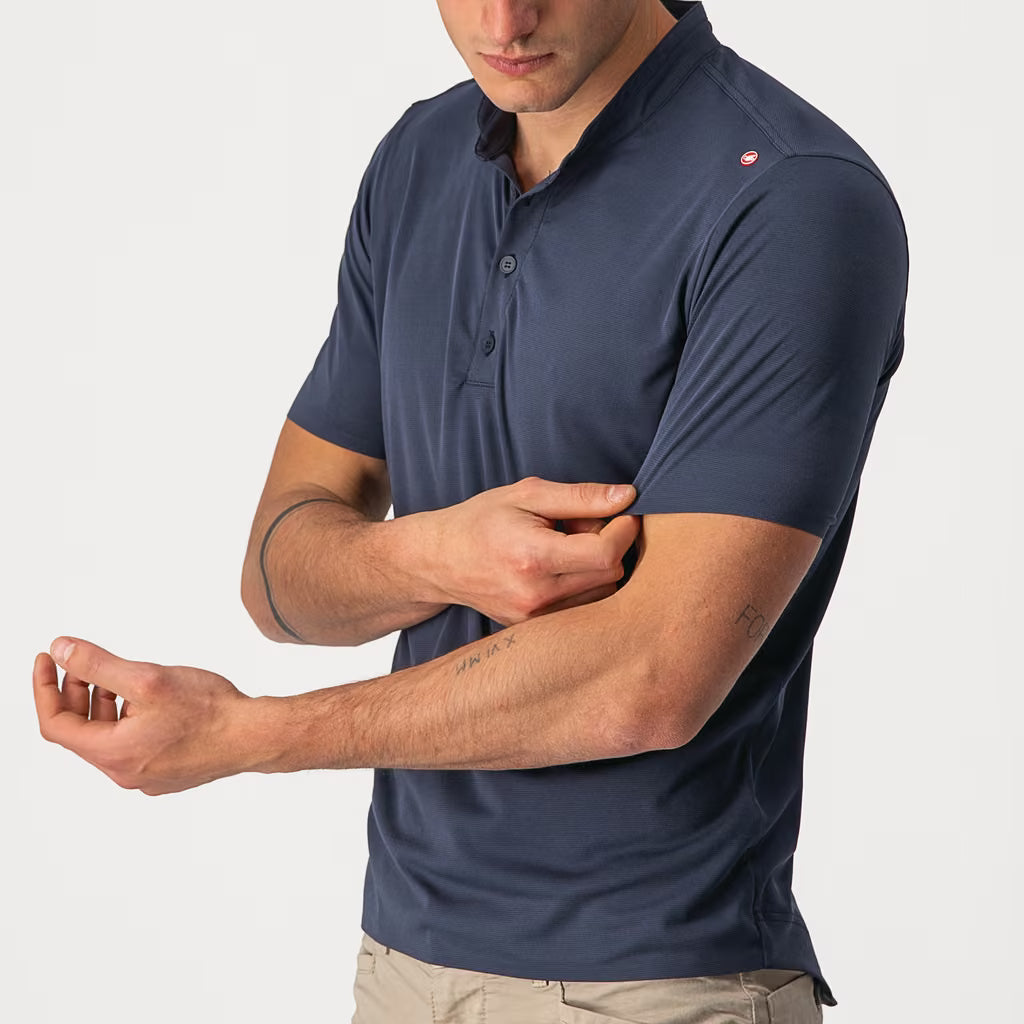 Castelli Tech 2 Polo Men's Savile Blue - Image 3
