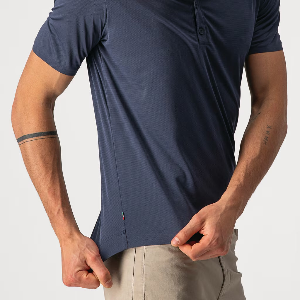 Castelli Tech 2 Polo Men's Savile Blue - Image 4