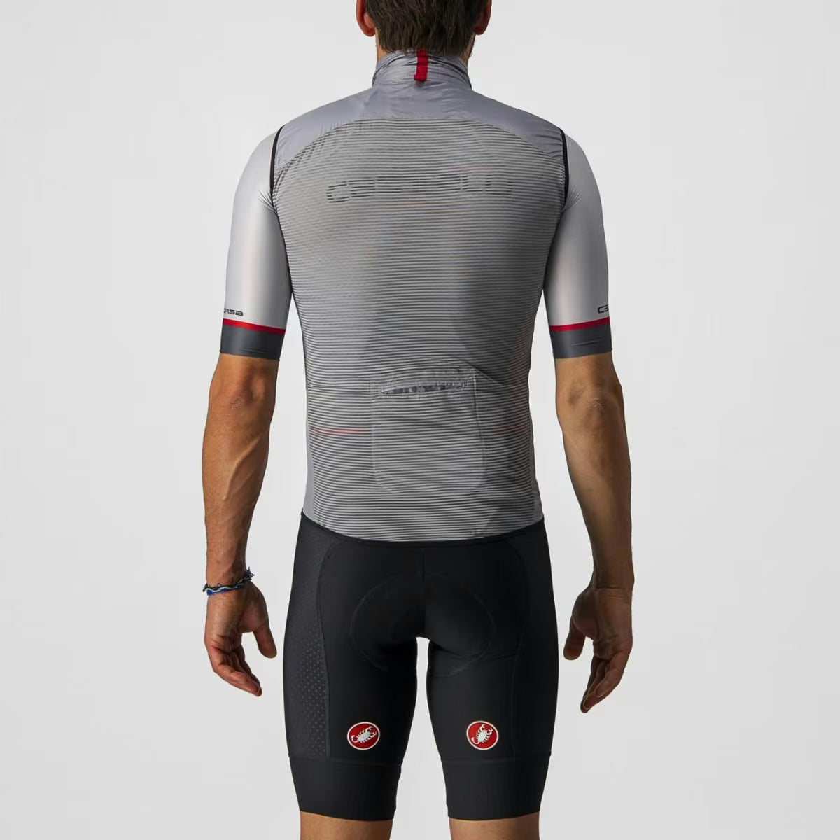 Castelli Aria Vest Men's Silver Gray - Image 2
