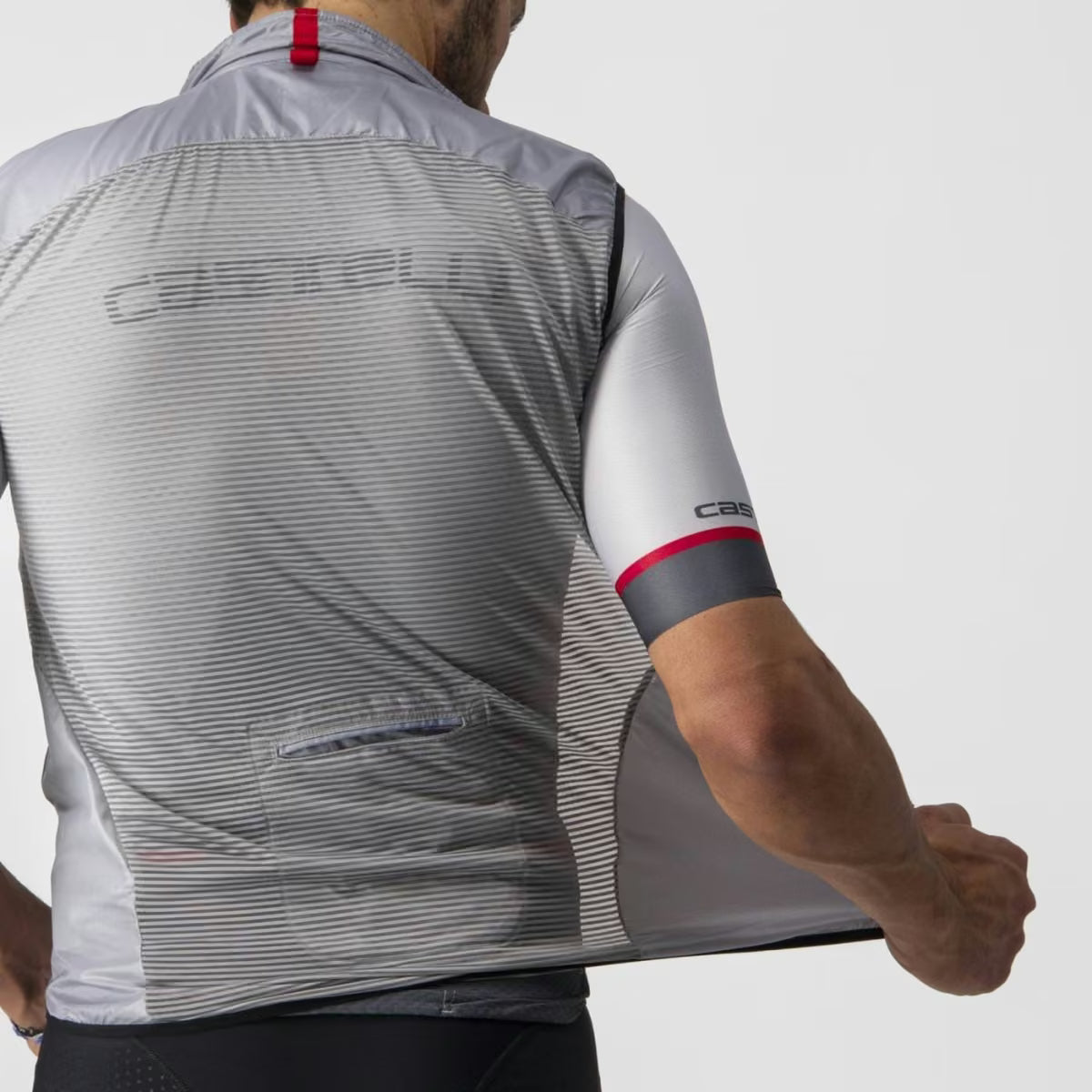 Castelli Aria Vest Men's Silver Gray - Image 4
