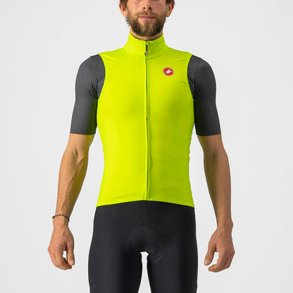 Castelli Pro Thermal Mid Vest Men's Electric Lime - Image 1