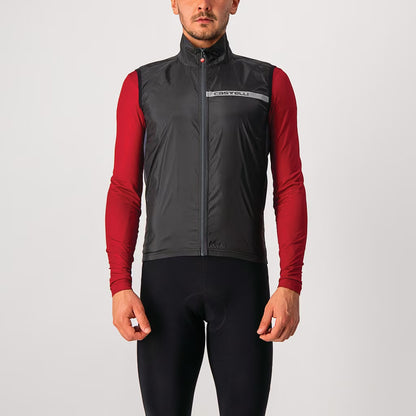 Castelli Squadra Stretch Vest Men's Light Black/Dark Gray - Image 1