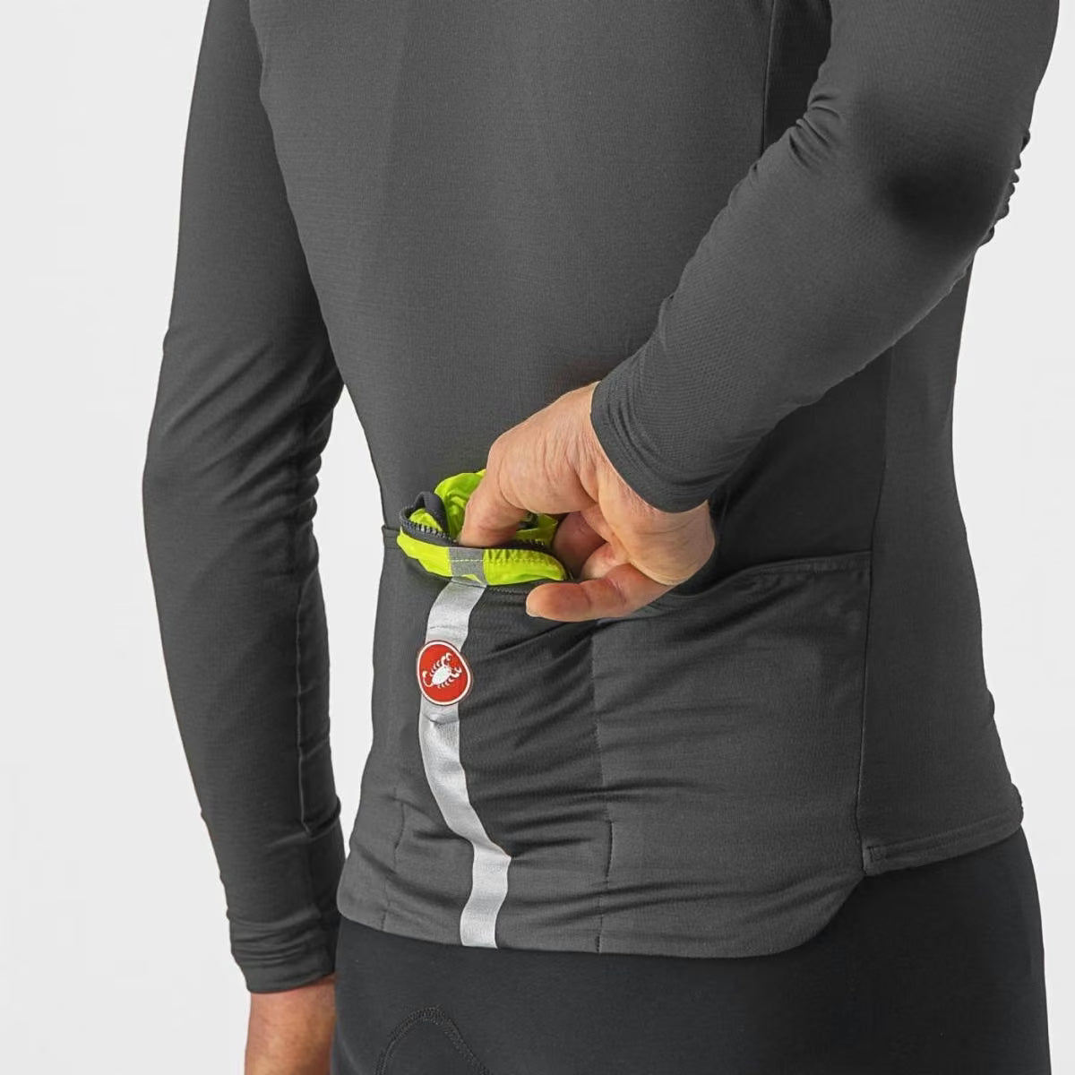 Castelli Squadra Stretch Vest Men's Lime/Dark Gray - Image 3