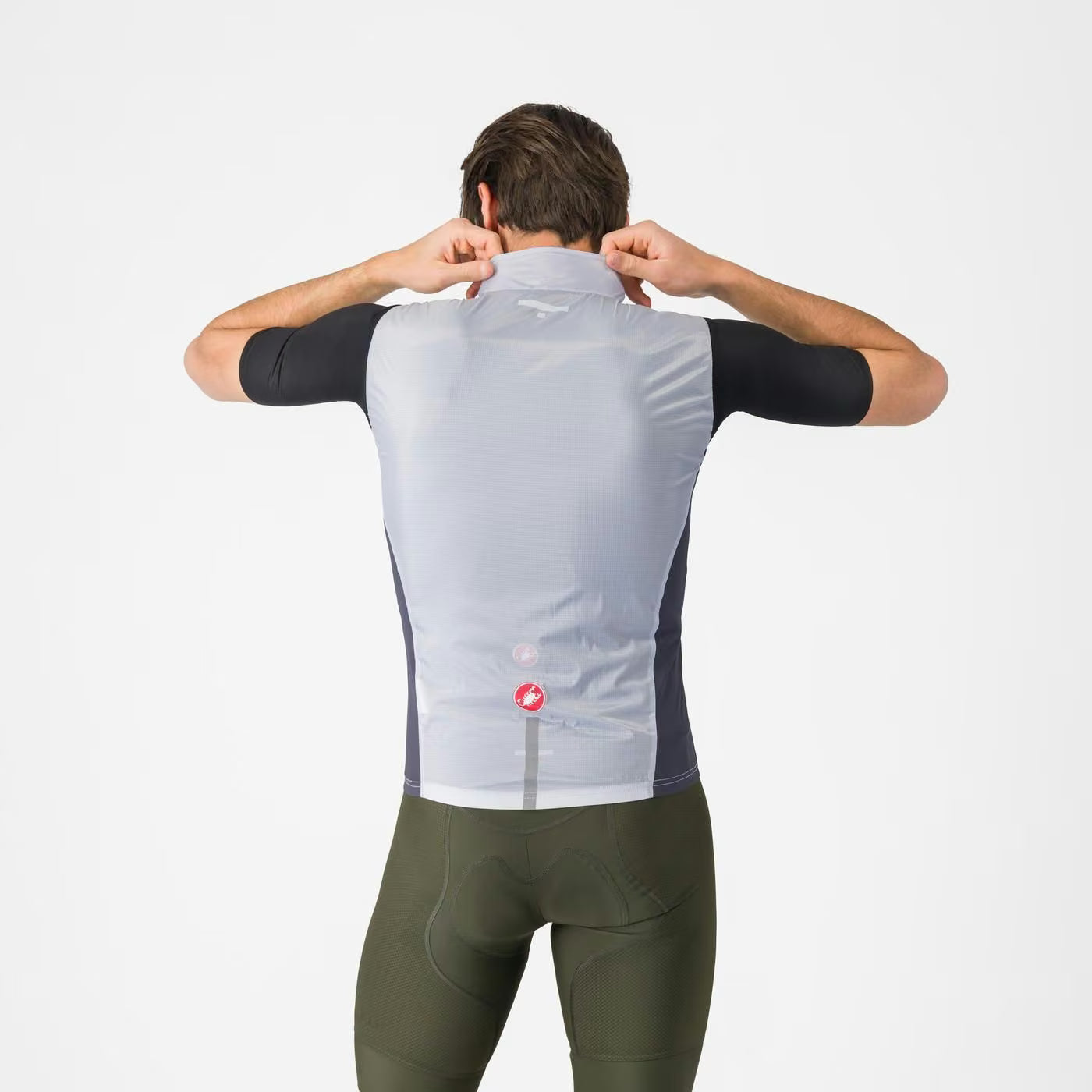 Castelli Squadra Stretch Vest Men's Silver Gray/Dark Gray - Image 2