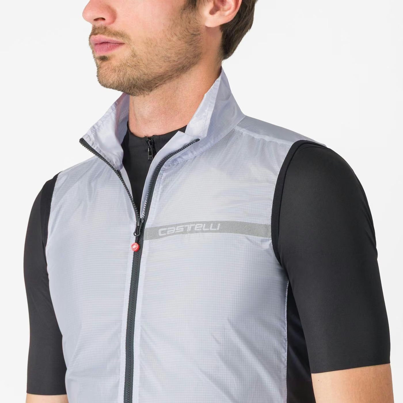 Castelli Squadra Stretch Vest Men's Silver Gray/Dark Gray - Image 3