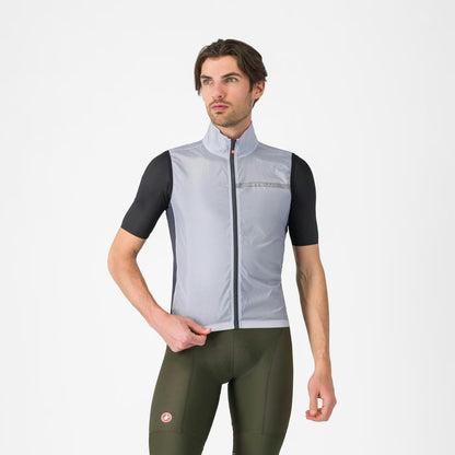 Castelli Squadra Stretch Vest Men's Silver Gray/Dark Gray - Image 1