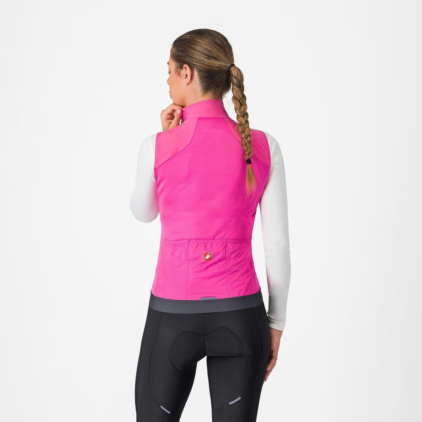 Castelli Espresso Vest Women's Violet Pink / Dary Gray - Image 2