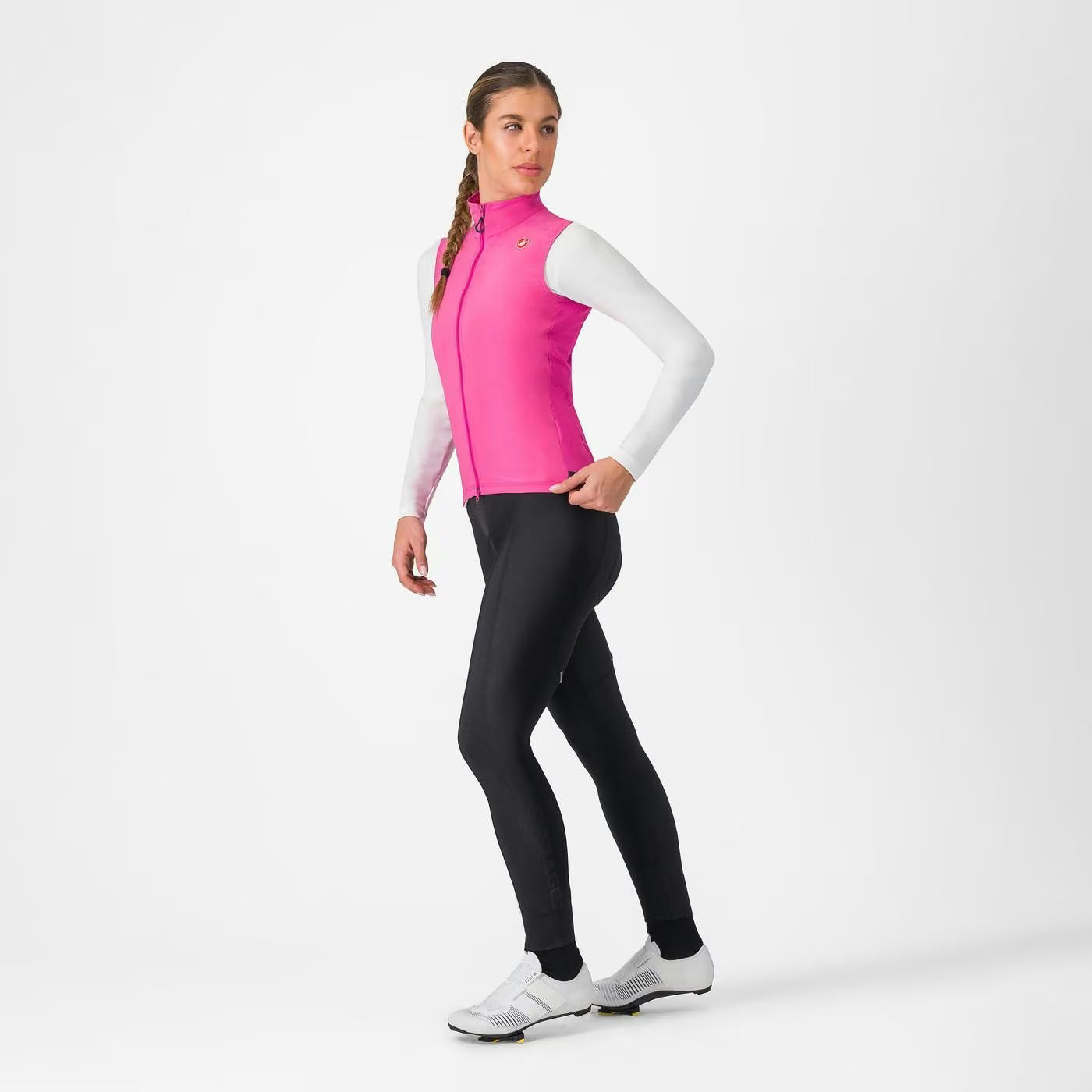 Castelli Espresso Vest Women's Violet Pink / Dary Gray - Image 6