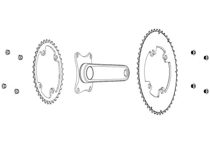 Rotor Chainrings Q Rings 110x4 For SRAM AXS Oval - Image 6