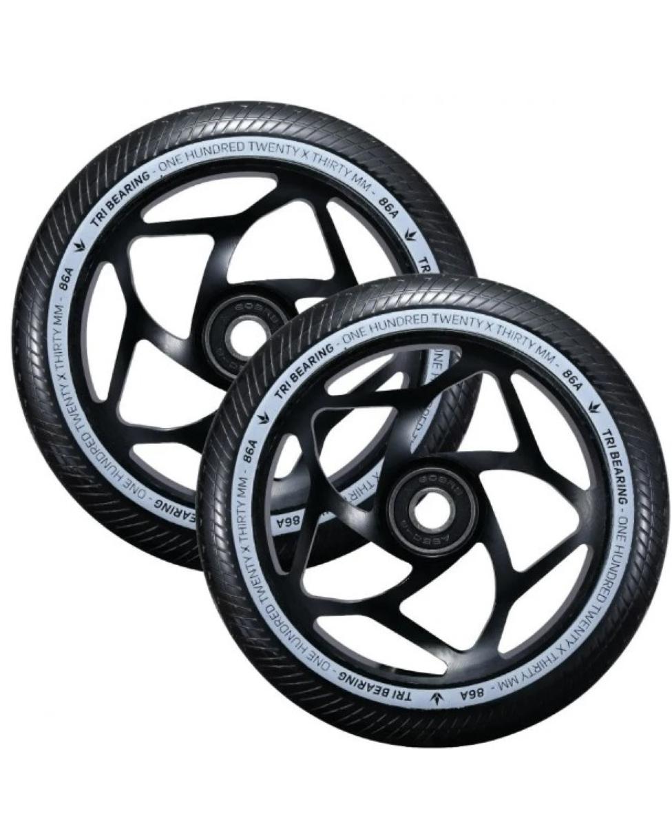 Envy 120MM X 30MM Tri Bearing Wheel - Black/Black
