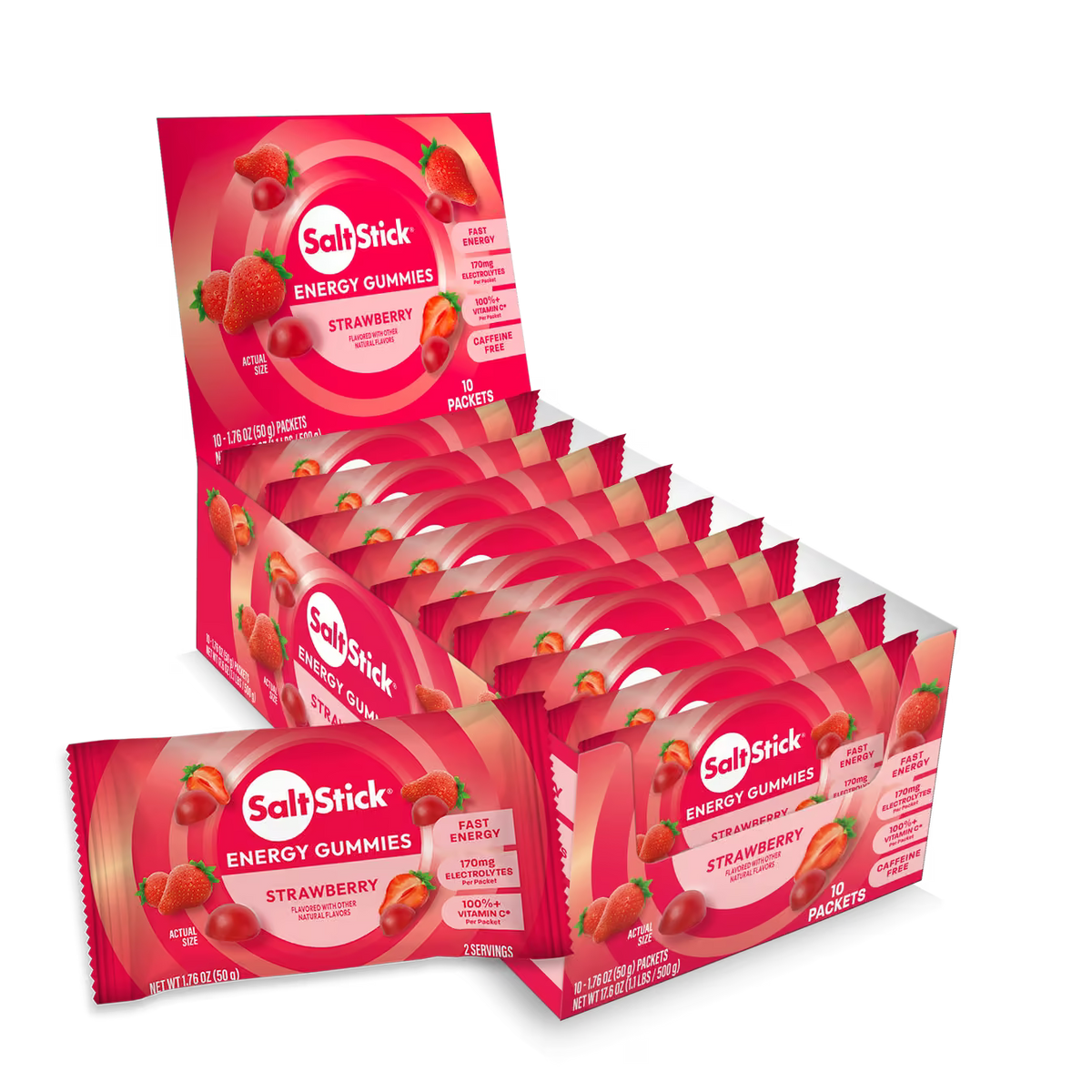 Saltstick Strawberry Energy Gummies - Image 2