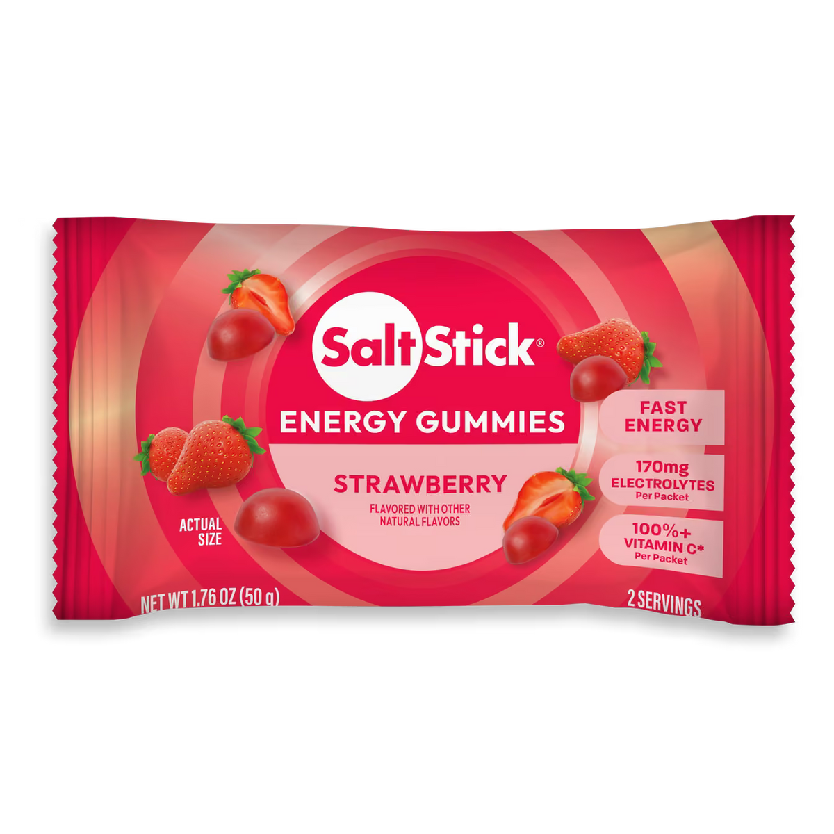Saltstick Strawberry Energy Gummies - Image 1
