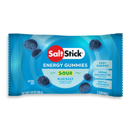 Saltstick Sour Blue Razz Energy Gummies - Image 1