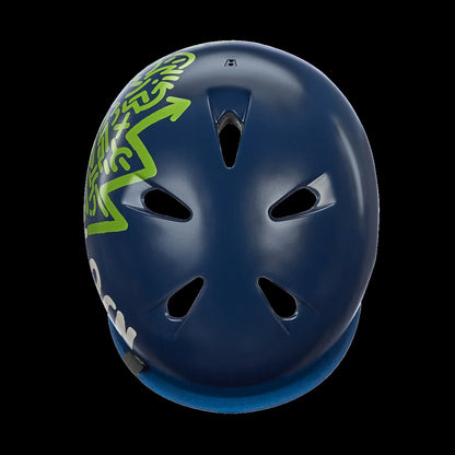 Bern Nino Satin Navy Blue Zig-Zag w/ Flip Visor - Image 4