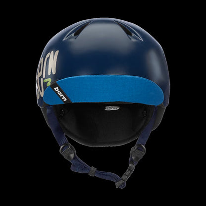 Bern Nino Satin Navy Blue Zig-Zag w/ Flip Visor - Image 5
